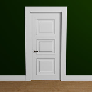 View of a room featuring the L104M Primed White Pine Wood Finished Boards Moulding installed, measuring 21/32 in x 3-1/2 in x 16 ft, highlighting an elegant and clean finish, ideal for enhancing the aesthetics of any space.