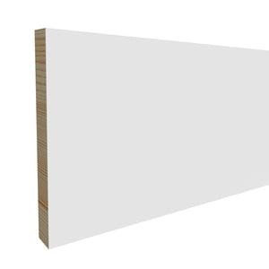 21/32 in x 5-1/2 in x 16 ft L106M Primed White Pine Wood Finished Boards -  Moulding, durable composite construction with a smooth primed white finish for easy painting and installation.