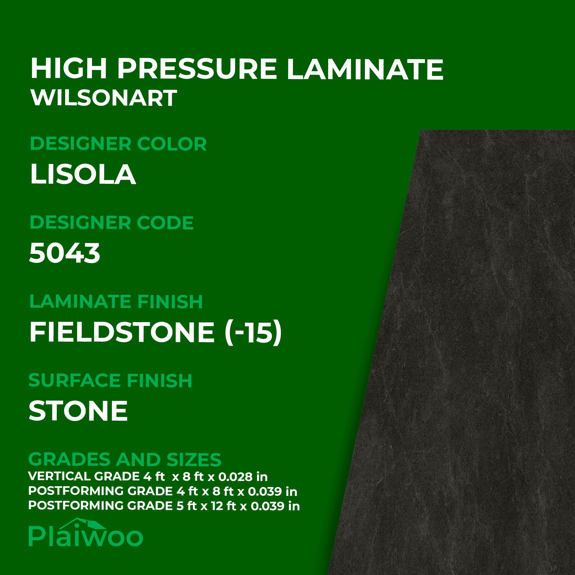 5043 Wilsonart Lisola (-15) Fieldstone (-15) HPL 4 ft x 8 ft Laminate Sheets Specifications - Plaiwoo