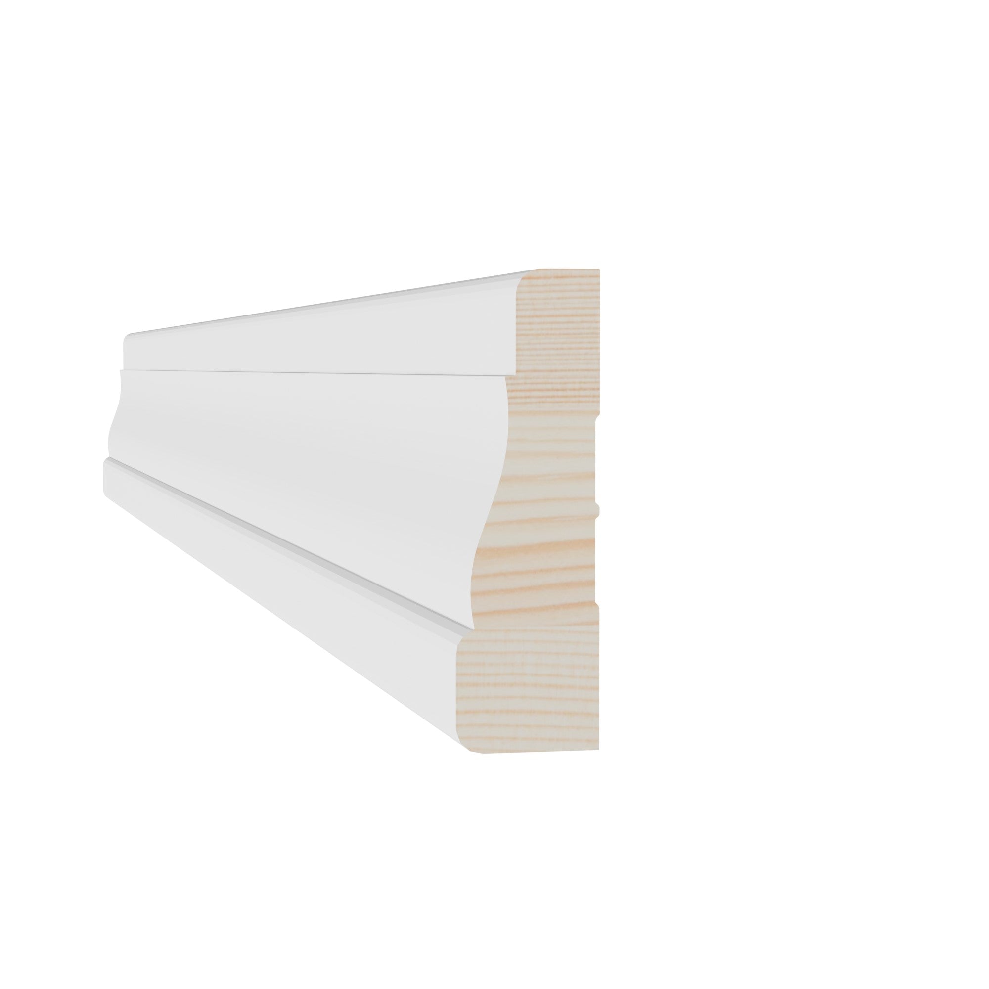 5/8 in x 2-1/4 in x 17 ft M0356W Primed White Pine Wood Casing -  Moulding - high-quality decorative trim for doors, windows, and interior finishing.