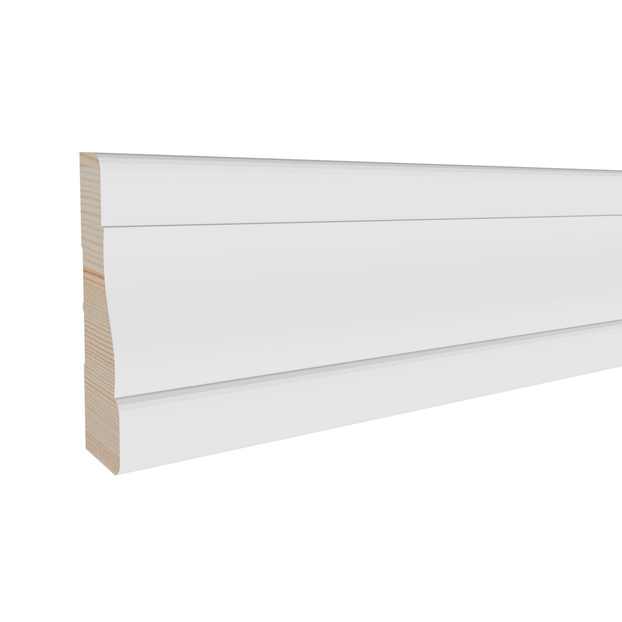 5/8 in x 2-1/4 in x 85 in M0356W Primed White Pine Wood Casing -  Moulding, durable composite construction with a smooth primed white finish for easy painting and installation.
