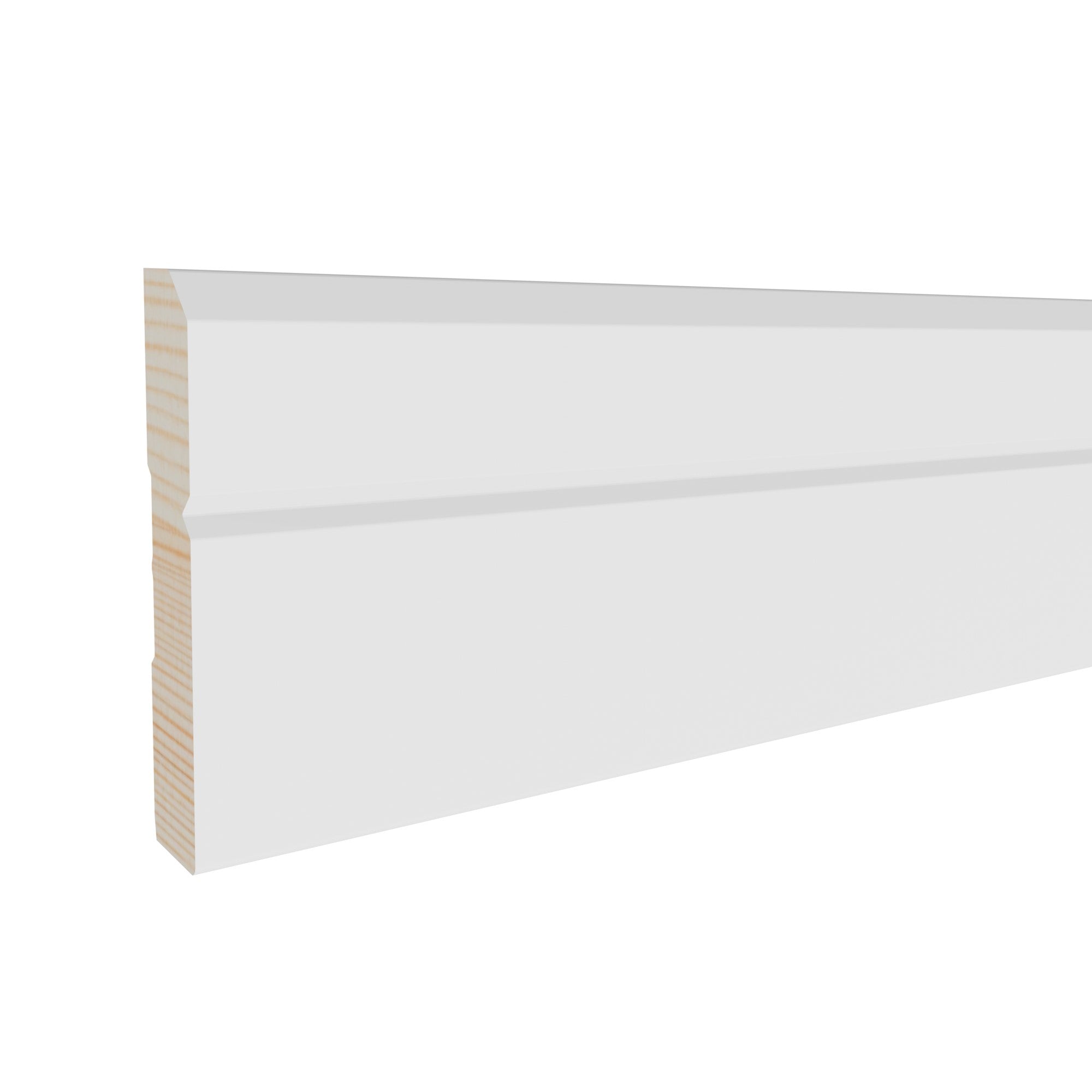 5/8 in x 2-3/4 in x 17 ft M8065E Primed White Pine Wood Casing -  Moulding, durable composite construction with a smooth primed white finish for easy painting and installation.