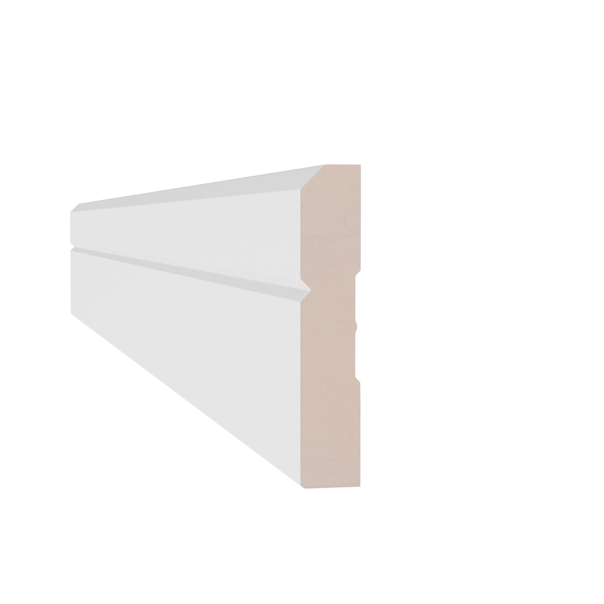 5/8 in x 3-1/4 in x 17 ft M8081C Primed White MDF Casing -  Moulding - high-quality decorative trim for doors, windows, and interior finishing.