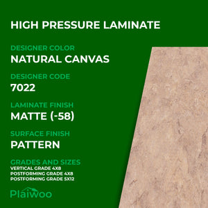 Formica Natural Canvas 7022 Matte HPL 4 ft x 8 ft Laminate Sheets Specifications - Plaiwoo