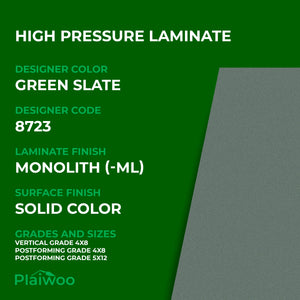 Formica Green Slate 8793 Monolith HPL 4 ft x 8 ft Laminate Sheets Specifications - Plaiwoo