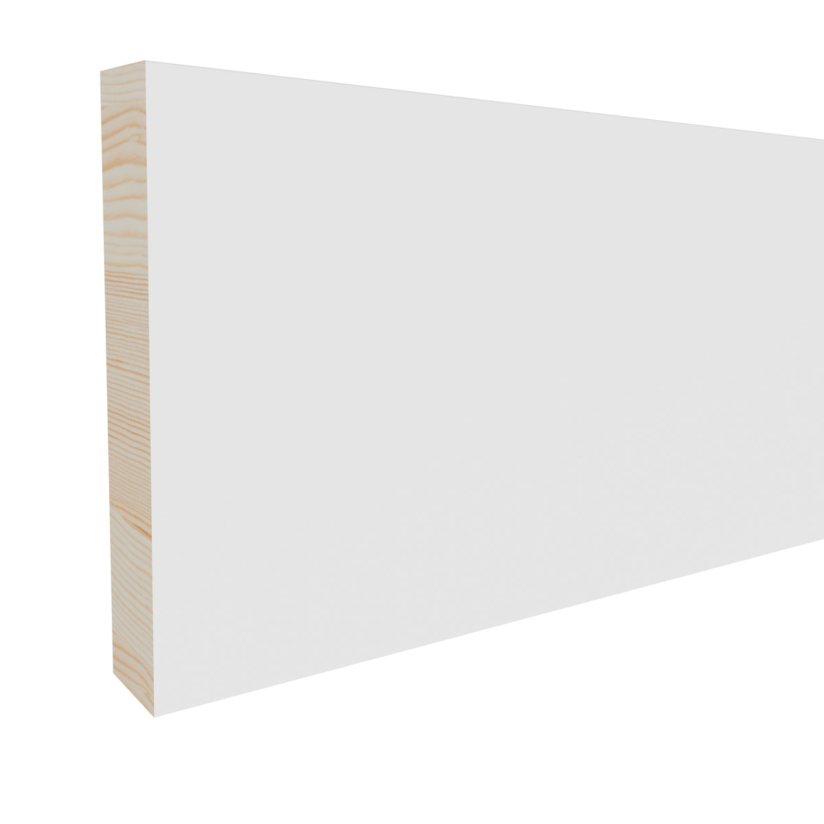 9/16 in x 3-1/2 in x 17 ft L1X4F Primed White Pine Wood Finished Boards -  Moulding, durable composite construction with a smooth primed white finish for easy painting and installation.