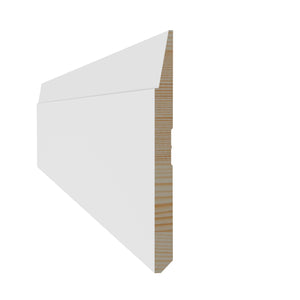 9/16 in x 7-1/4 in x 16 ft M2015L Primed White Pine Wood Baseboard -  Moulding - high-quality decorative trim for doors, windows, and interior finishing.