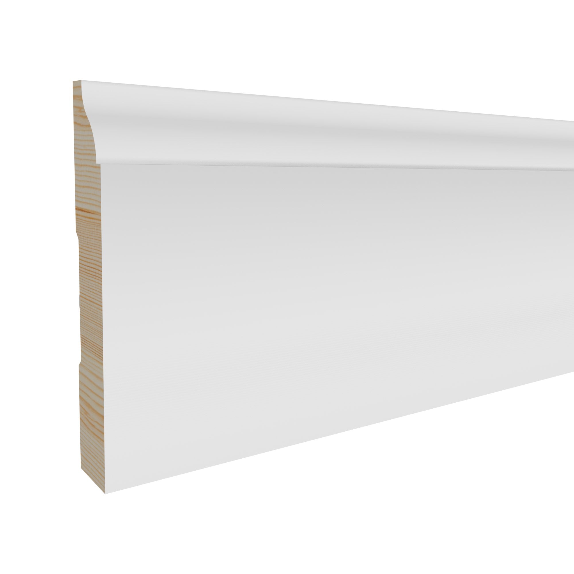 9/16 in x 3-1/4 in x 16 ft M623W Primed White Pine Wood Baseboard ...