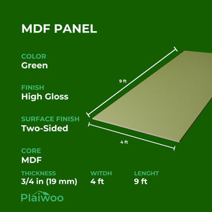 Arkopa Green HG MDF Panel Two-Sided (19mm) 3/4 in x 4 ft x 9 ft