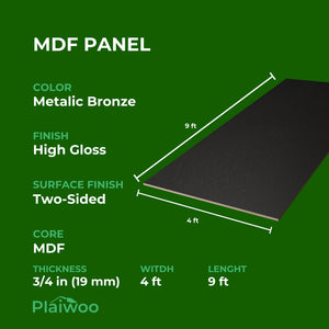 Arkopa Metalic Bronze HG MDF Panel Two-Sided (19mm) 3/4 in x 4 ft x 9 ft