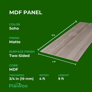 Arkopa Soho MT MDF Panel Two-Sided (19mm) 3/4 in x 4 ft x 9 ft