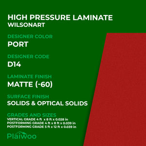 D14 Wilsonart Port (-60) Matte (-60) HPL 4 ft x 8 ft Laminate Sheets Specifications - Plaiwoo