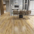 Room showing a waterproof floor, product Vanilla Oak Supreme Waterproof Flooring - Rigid Core SPC Plank (5.7 mm x 7 in x 49 in (4.2 Rigid Core +1.5 mm EV) 27,47 sqrft/box)
