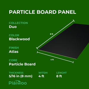 Finsa Blackwood Duo Melamine TFL Panel (5/16 in x 4 ft x 8 ft)