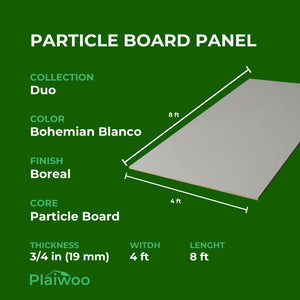 Finsa Bohemian Blanco Duo Melamine TFL Panel (3/4 in x 4 ft x 8 ft)
