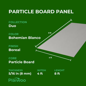 Finsa Bohemian Blanco Duo Melamine TFL Panel (5/16 in x 4 ft x 8 ft)