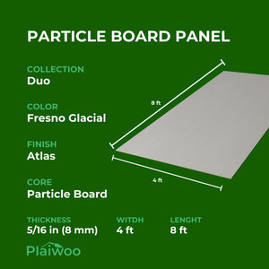 Finsa Fresno Glacial Duo Melamine TFL Panel (5/16 in x 4 ft x 8 ft)
