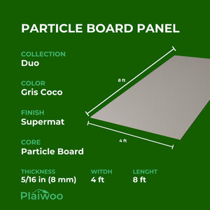Finsa Gris Coco Duo Melamine TFL Panel (5/16 in x 4 ft x 8 ft)