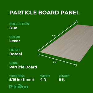 Finsa Lecer Duo Melamine TFL Panel (5/16 in x 4 ft x 8 ft)