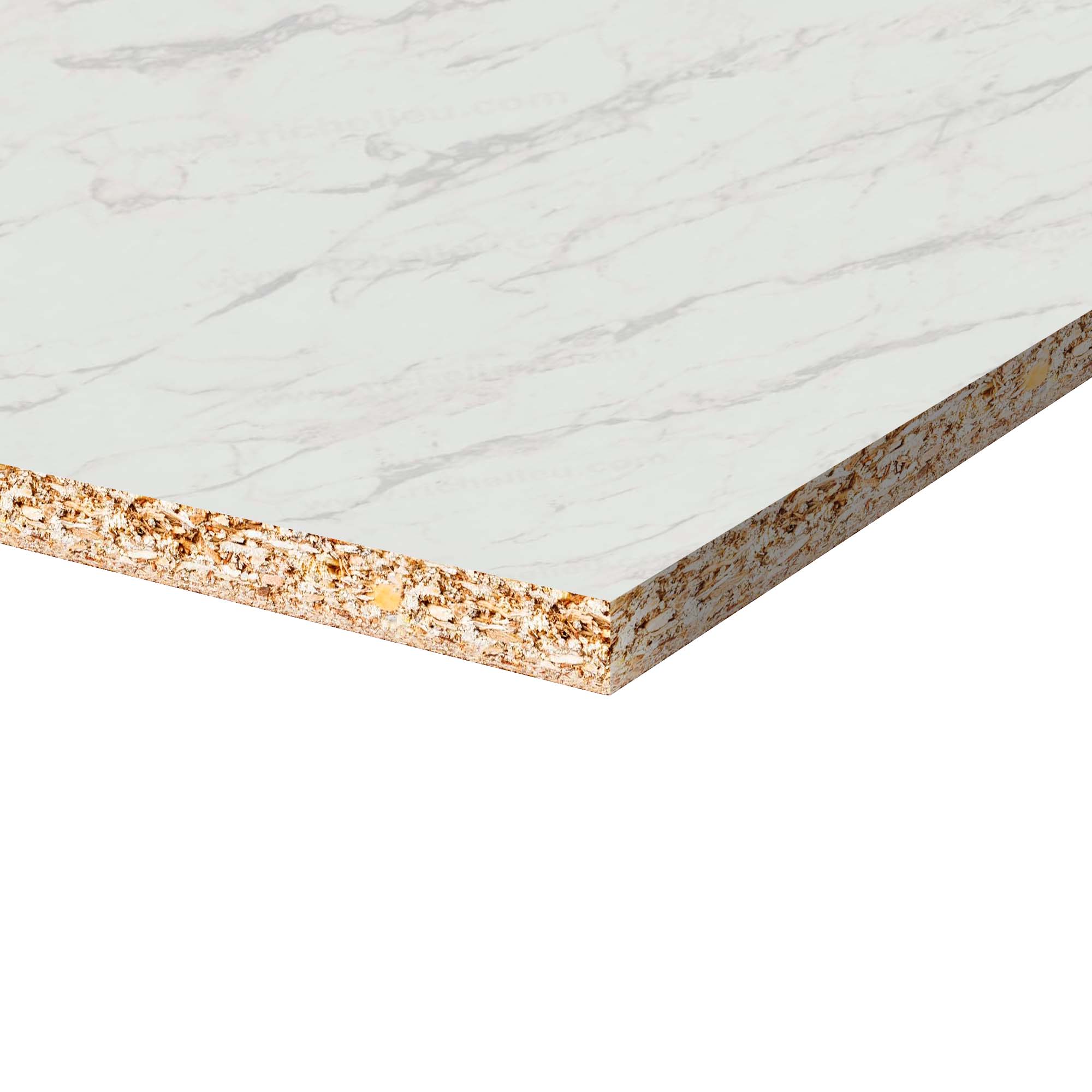 Finsa Marmol Blanco Duo Melamine TFL Panel (5/16 in x 4 ft x 8 ft)