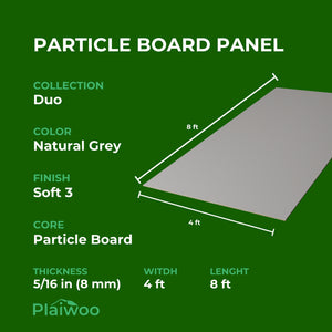 Finsa Natural Grey Duo Melamine TFL Panel (5/16 in x 4 ft x 8 ft)