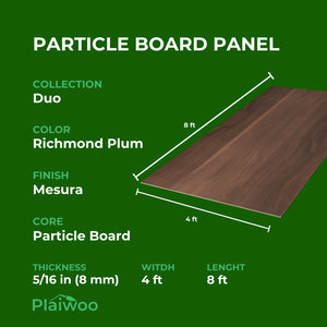 Finsa Richmond Plum Duo Melamine TFL Panel (5/16 in x 4 ft x 8 ft)