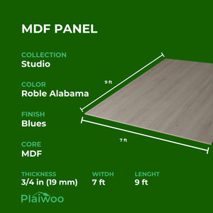 Finsa Roble Alabama Studio Melamine TFL Panel (3/4 in x 7 ft x 9 ft)