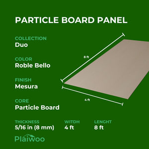 Finsa Roble Bello Duo Melamine TFL Panel (5/16 in x 4 ft x 8 ft)