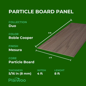 Finsa Roble Cooper Duo Melamine TFL Panel (5/16 in x 4 ft x 8 ft)