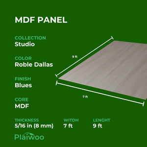 Finsa Roble Dallas Studio Melamine TFL Panel (5/16 in x 7 ft x 9 ft)