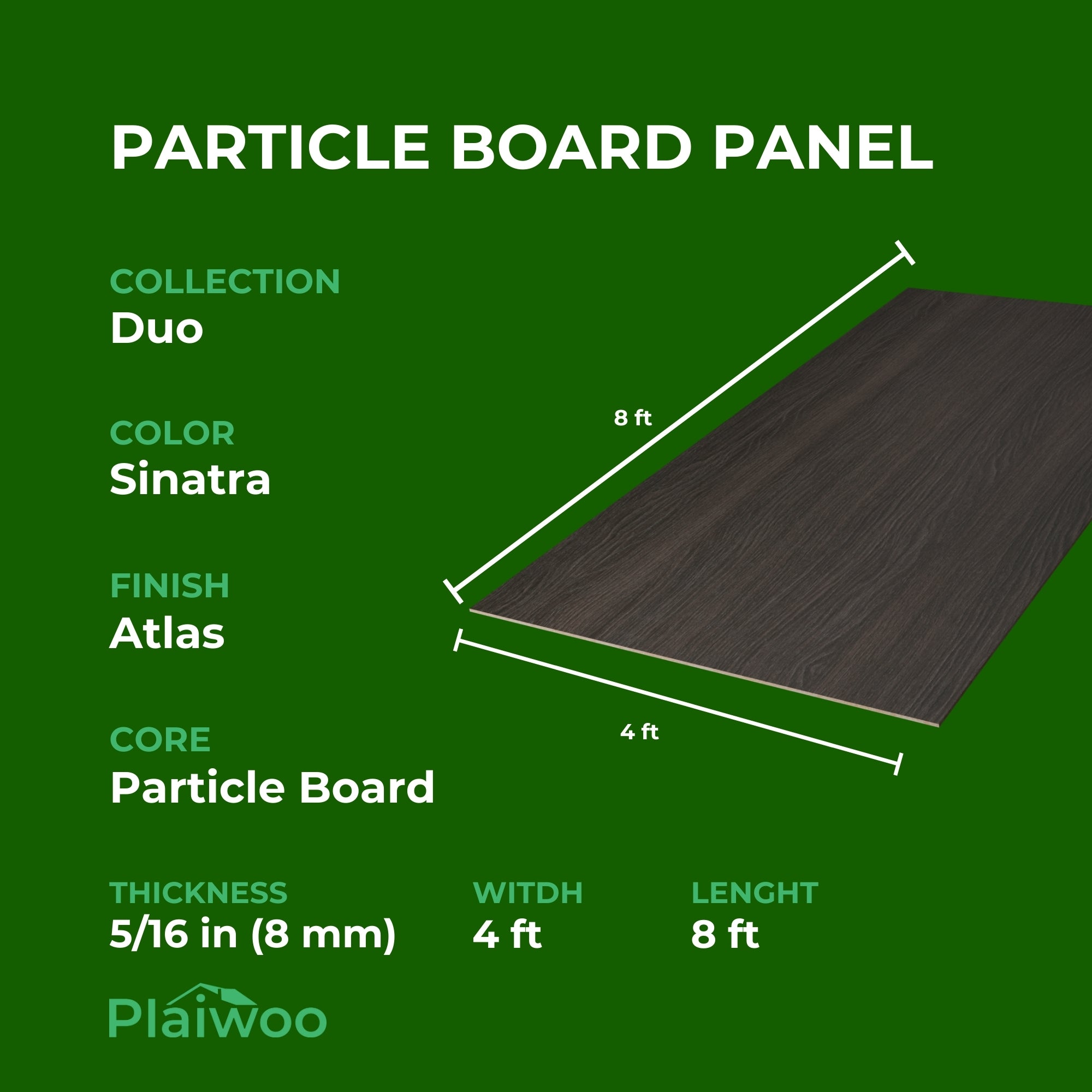Finsa Sinatra Duo Melamine TFL Panel (5/16 in x 4 ft x 8 ft)