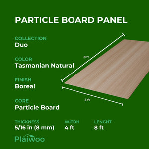 Finsa Tasmanian Natural Duo Melamine TFL Panel (5/16 in x 4 ft x 8 ft)