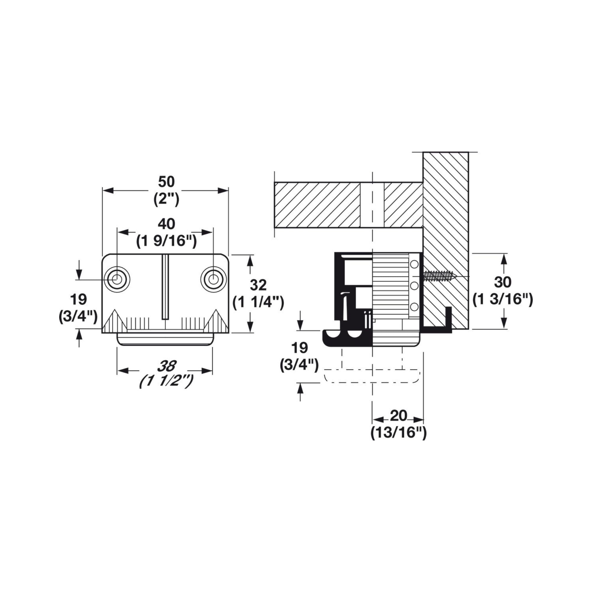Häfele - Base Leveler, Heavy-Duty, with Pound-In Prongs