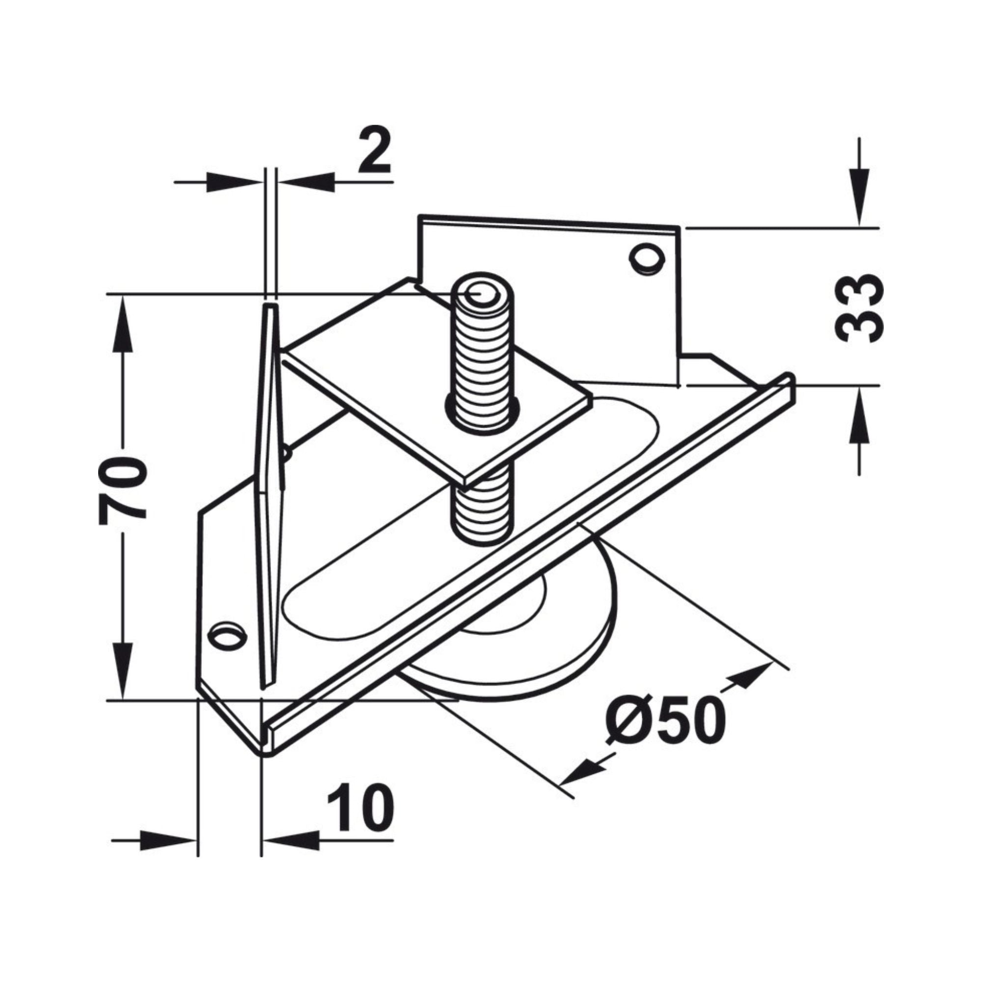 Häfele - Base Leveler, with Supporting Bracket