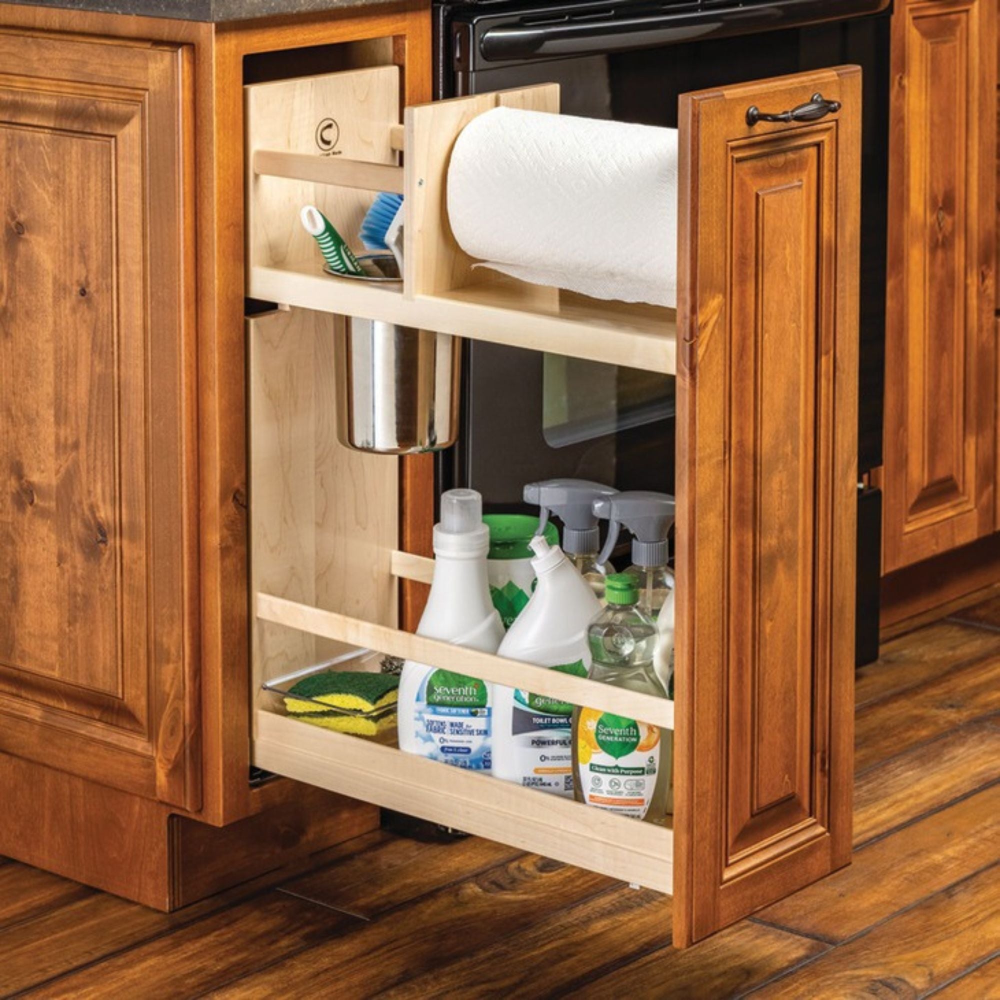 Häfele - Base Pull-Out Cleaning Organizer, Baltic Birch
