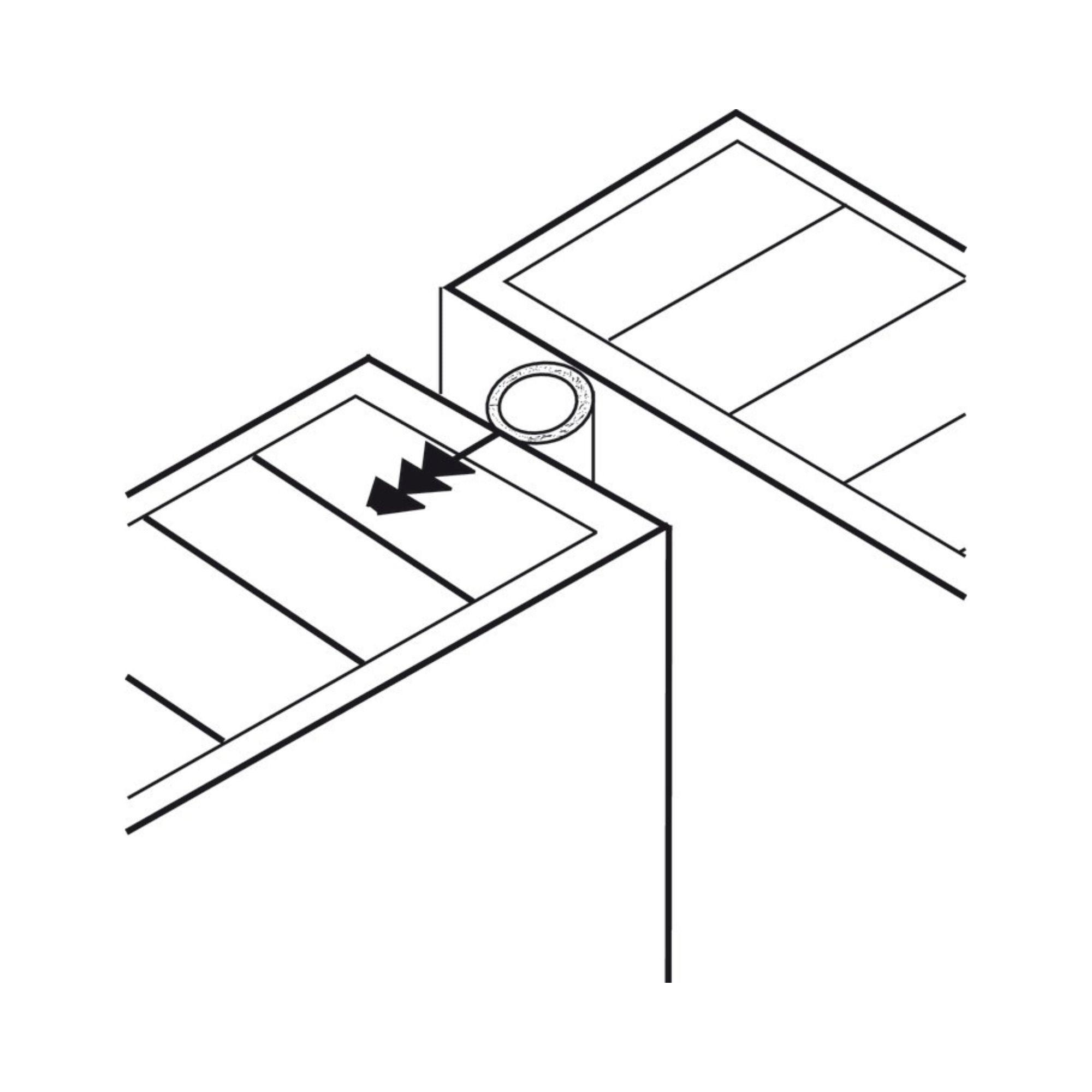 Häfele - Sealing profile, with ribbed flanges, round