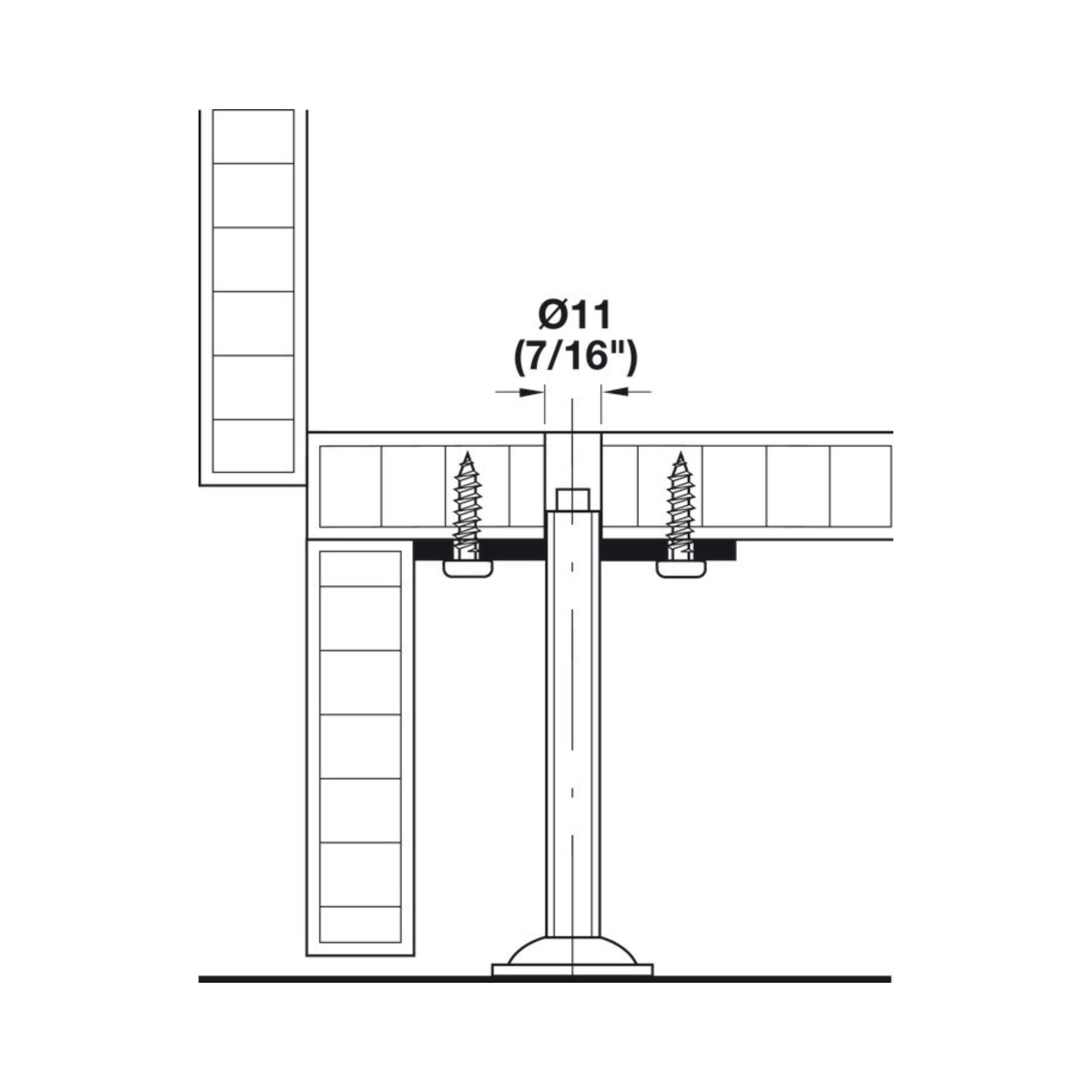 Häfele - Threaded Plate, Screw-Mount