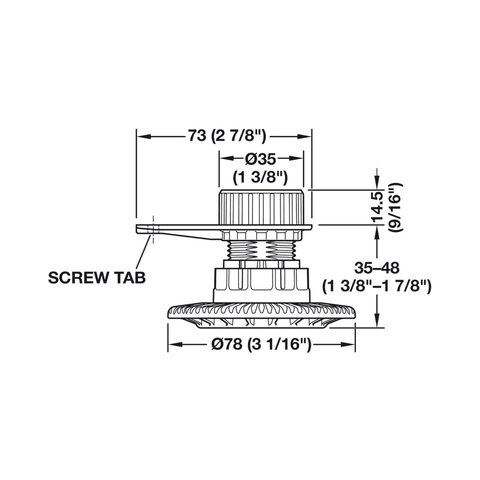 Häfele AXILO - Low Profile Press-Fit Foot, Cabinet Leveling System