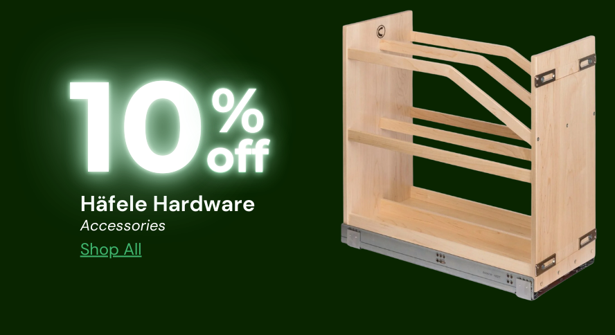 Wooden crate with promotional text for Häfele Hardware Accessories on a green background plaiwoo
