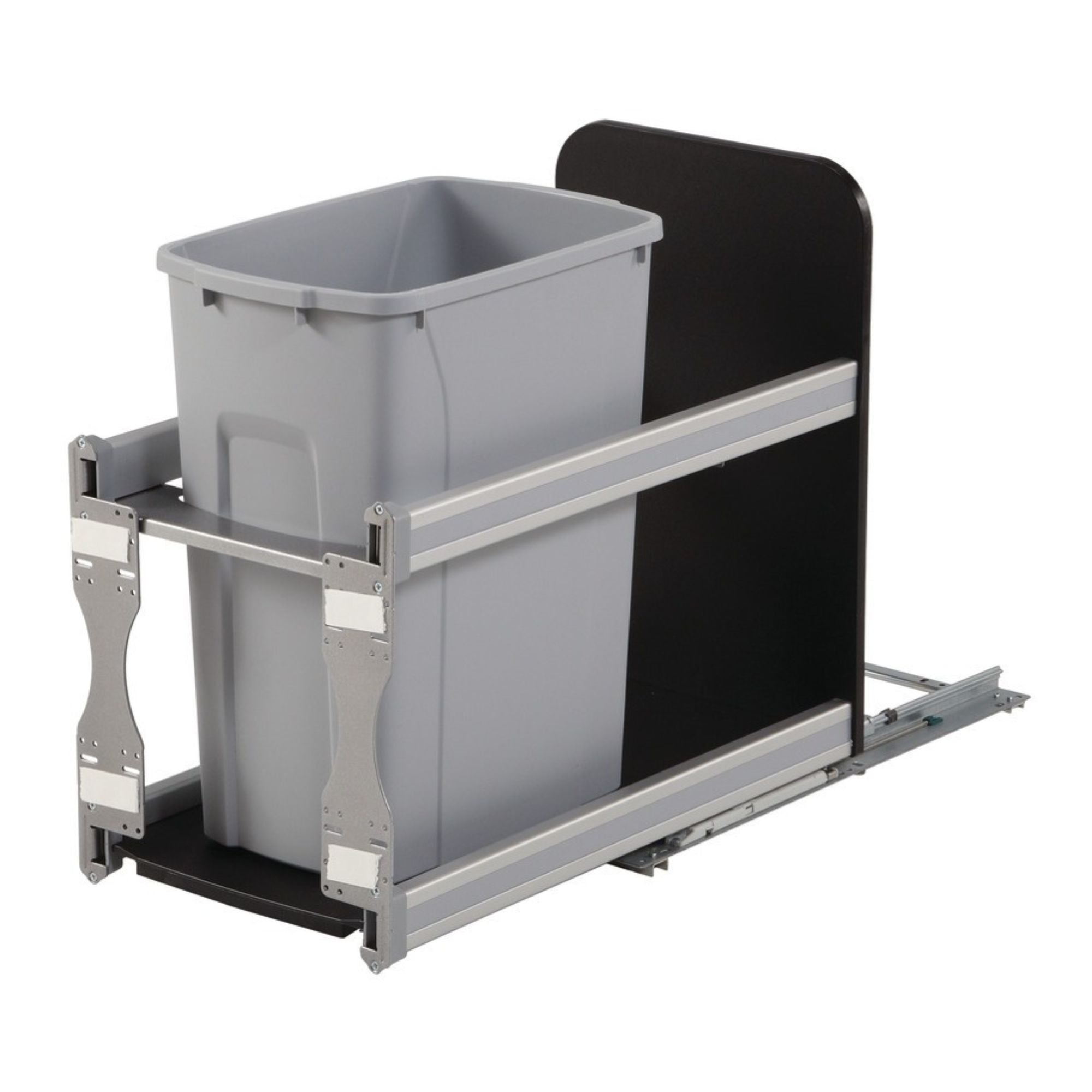 Knape and Vogt - Waste Bin Pull-Out, USC, Bottom Mount, Single, Undermount Slide with Soft-Close (Capacity 50 qt.)