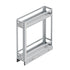 Starax Solid Bottom Soft Close Cleaning Supplies Organizer with Door Attachment - Chrome (5 7/8 in x 19 3/4 in x 20 1/2 in)