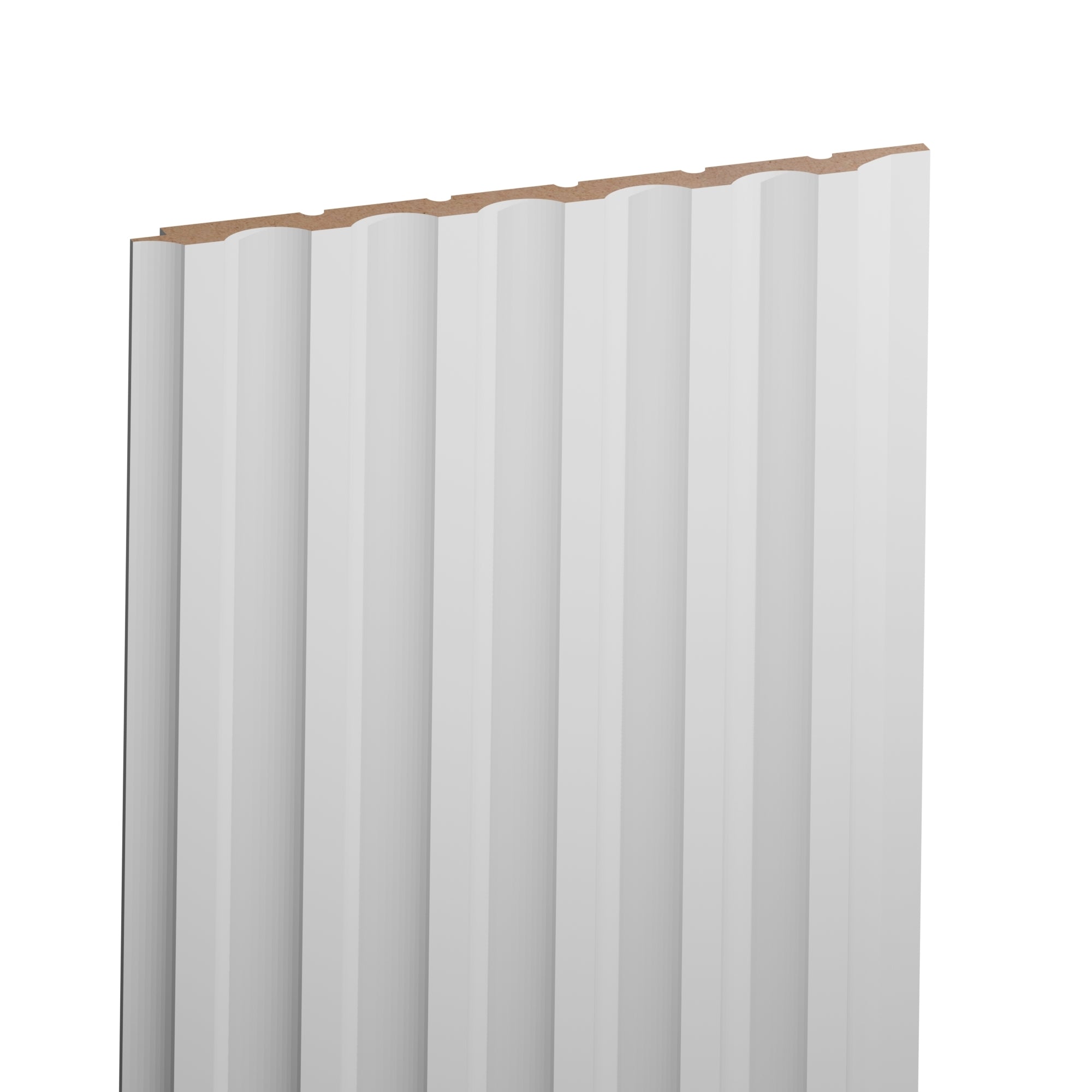 Full view of Kahlo MDF Decorative Wall Panel - Pre Painted MDF (12 mm) 1/2 in x 8.01 in x 96 in a stylish wall decor solution with realistic wood texture for home and office interiors.