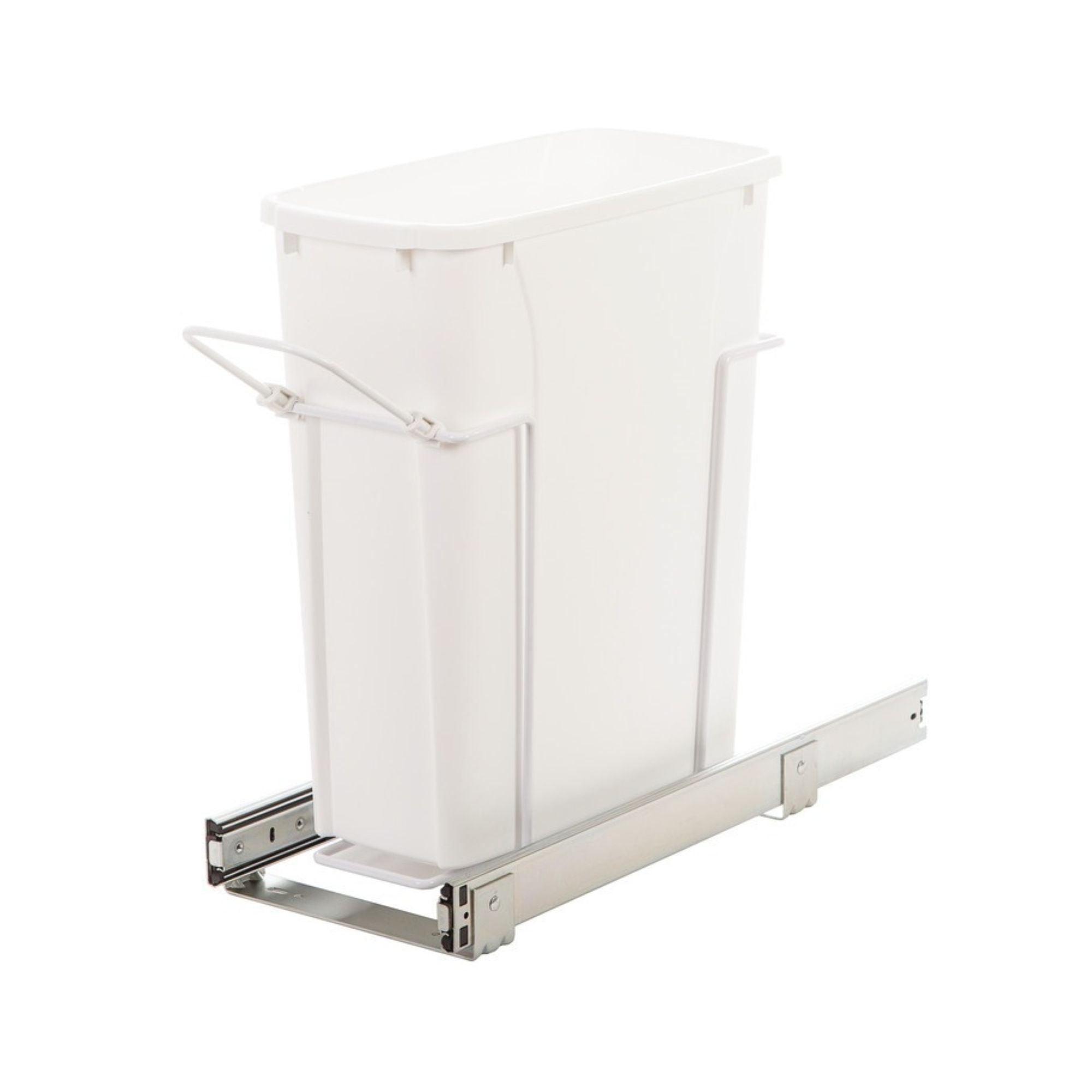 Knape and Vogt - Waste Bin Pull-Out, Bottom Mount, Single, Ball Bearing Precision Slide with Overtravel (Capacity 35 qt.)